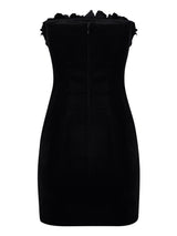 Strapless Velour Mini Dress