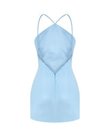 Halter Neck Embellished Mini Dress