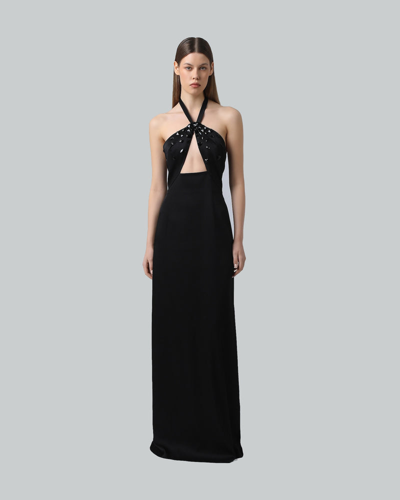 Embellished Cutout Maxi Dress